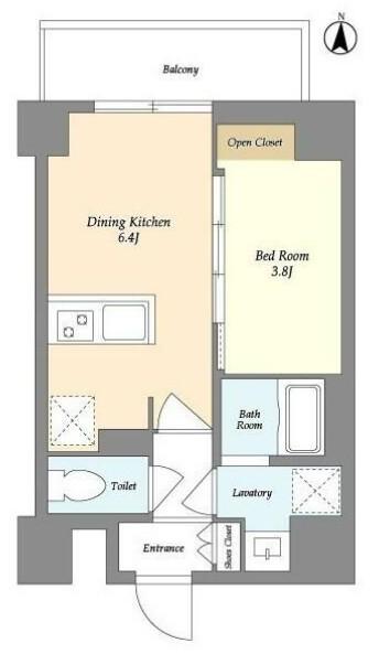VORT扇橋RESIDENCE(1DK/9階)の間取り写真