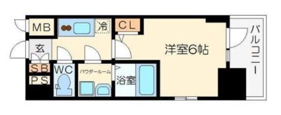 エスリード大阪シティノース(1K/12階)の間取り写真