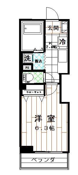 バディ千川(1K/2階)の間取り写真