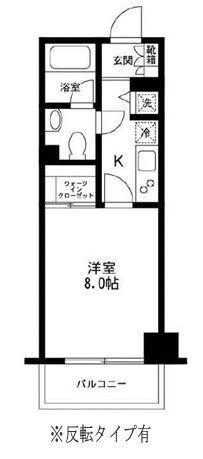 レジディア荻窪(1K/2階)の間取り写真
