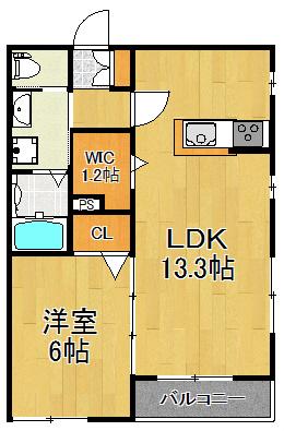 MAISON ジョワイユ 小田(1LDK/2階)の間取り写真