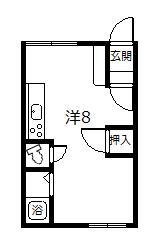 深川総合ハイツA(ワンルーム/1階)の間取り写真
