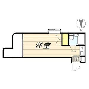 レンガ家ビル(ワンルーム/2階)の間取り写真