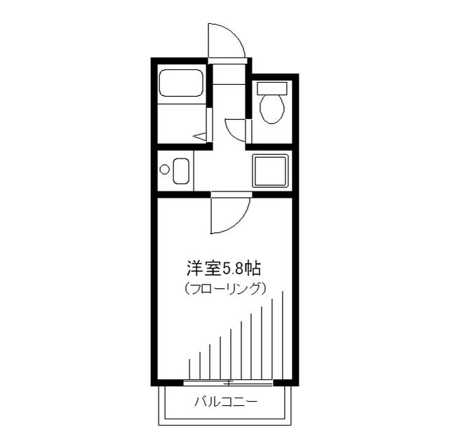 パステルクルール(1K/1階)の間取り写真