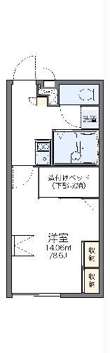 レオパレスシャルム(1K/2階)の間取り写真