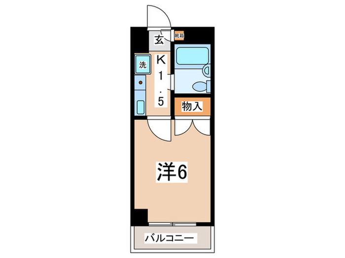 センチュリーハイツ三徳(1K/5階)の間取り写真