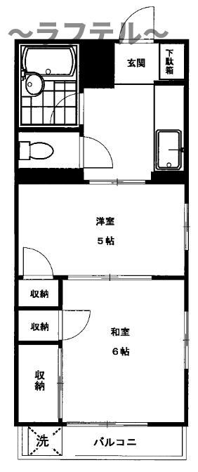 望月マンション(2K/2階)の間取り写真