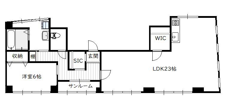 WINS HOME 橘II(1SLDK/3階)の間取り写真