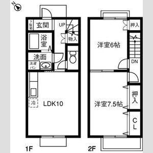 BELLE DEMEURE MT.CEDARB(2LDK/1階)の間取り写真