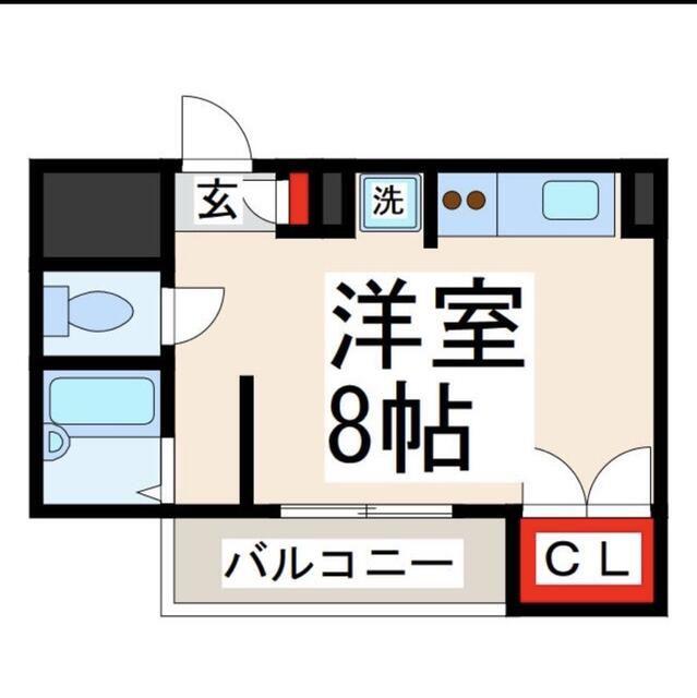 アベニュー神水(ワンルーム/4階)の間取り写真