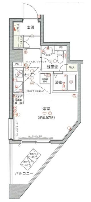 ラグジュアリーアパートメント文京千石02(1K/4階)の間取り写真