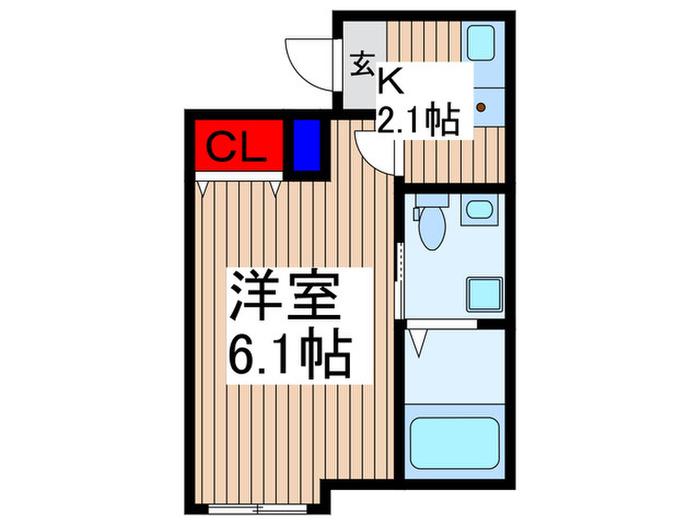 グラン・プレミスト所沢(1K/1階)の間取り写真