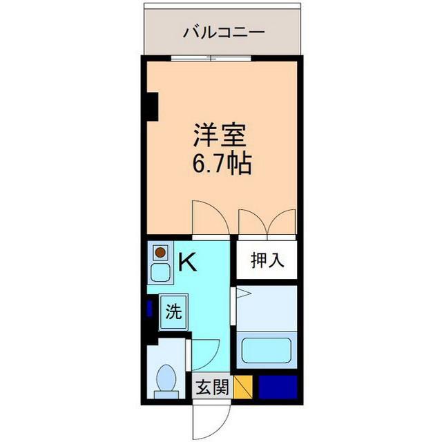 アベニューヒルズK(1K/4階)の間取り写真