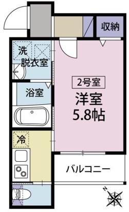 コージー淵野辺(1K/3階)の間取り写真