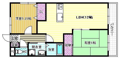 バークレイコーポ(2LDK/2階)の間取り写真