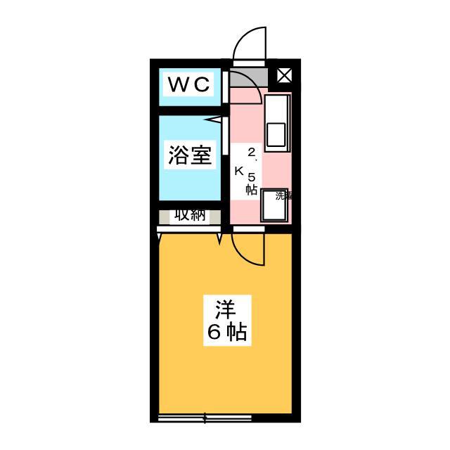 グラシア橋本(1K/1階)の間取り写真