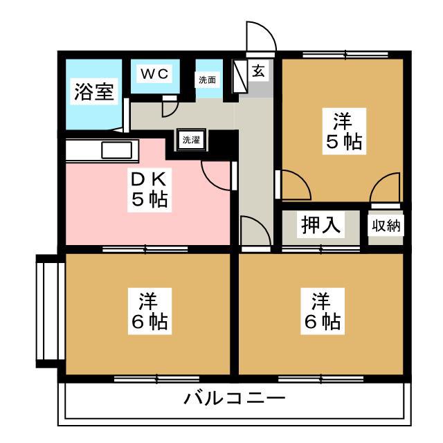 アーティス・T(3DK/2階)の間取り写真