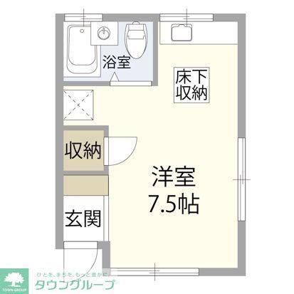エムアイハウス(ワンルーム/1階)の間取り写真