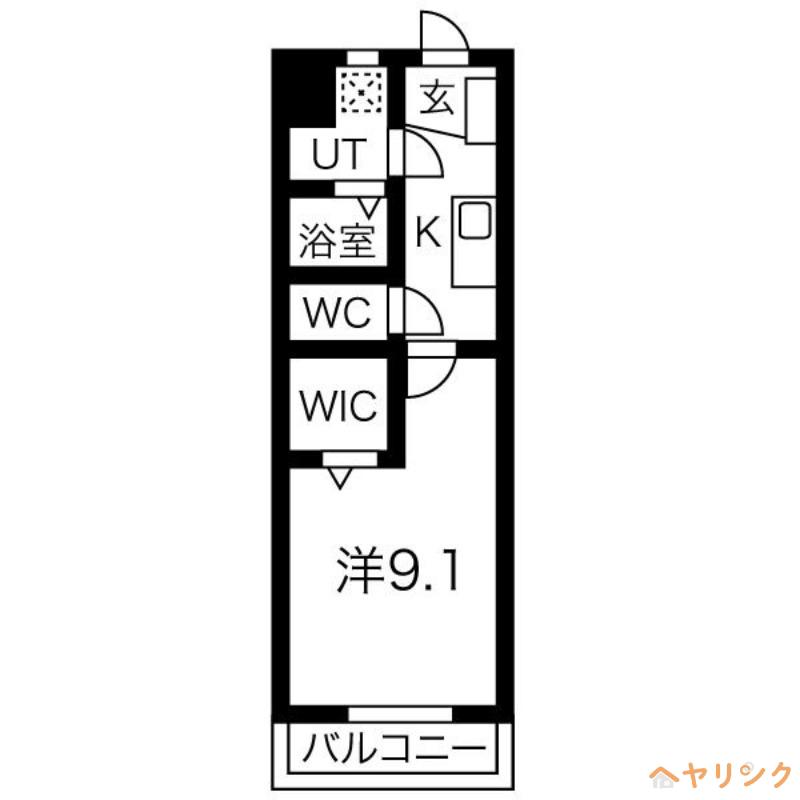 PASEO丸山(1K/2階)の間取り写真
