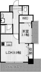 ラファエロ(1LDK/6階)の間取り写真