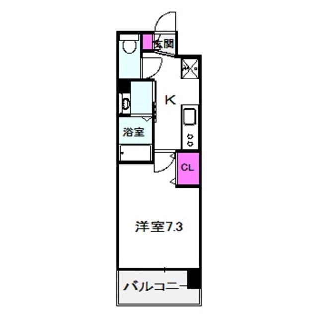 フォレ長堀通南(1K/4階)の間取り写真