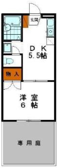 メゾンT(1DK/2階)の間取り写真