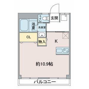 藤田ビル(1K/2階)の間取り写真