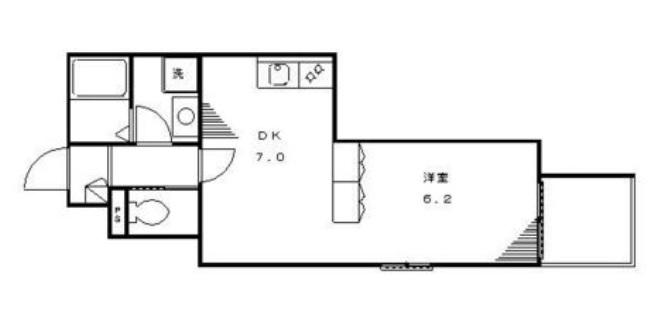 STコンフォート(1DK/3階)の間取り写真