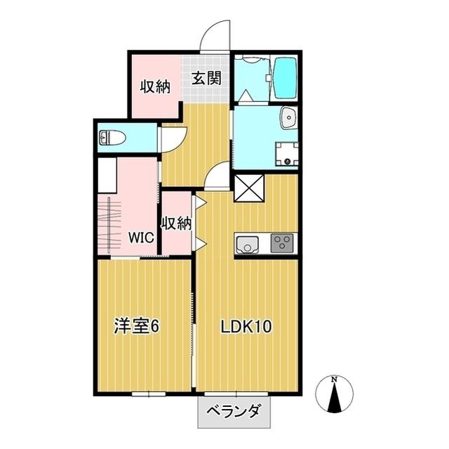 シエルヴェルト田町(1LDK/1階)の間取り写真