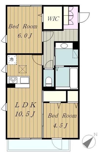 SUNNY HOUSE -サニーハウス-(2LDK/2階)の間取り写真