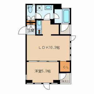 アドレー渋谷本町アネックス(1LDK/1階)の間取り写真