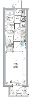 クレヴィスタ中野落合(1K/3階)の間取り写真