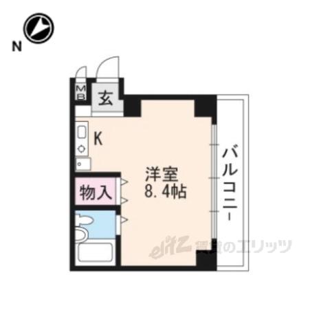 ドエルコトブキ(ワンルーム/6階)の間取り写真