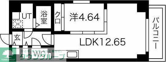 GRANDUKE松原CUORE(1LDK/3階)の間取り写真