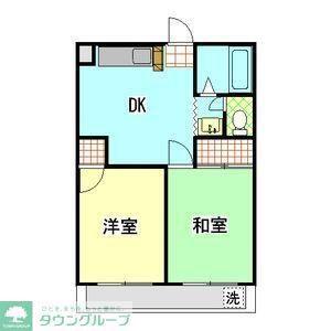 カウリーコート(2DK/1階)の間取り写真