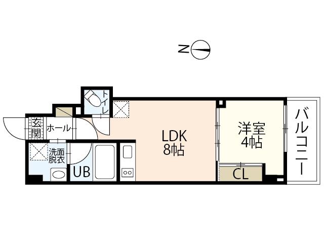 ELETTA吉島(1LDK/4階)の間取り写真