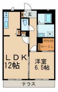 ビレッタK(1LDK/1階)の間取り写真
