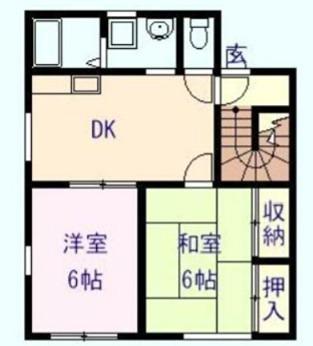 ビューコートI(2DK/2階)の間取り写真