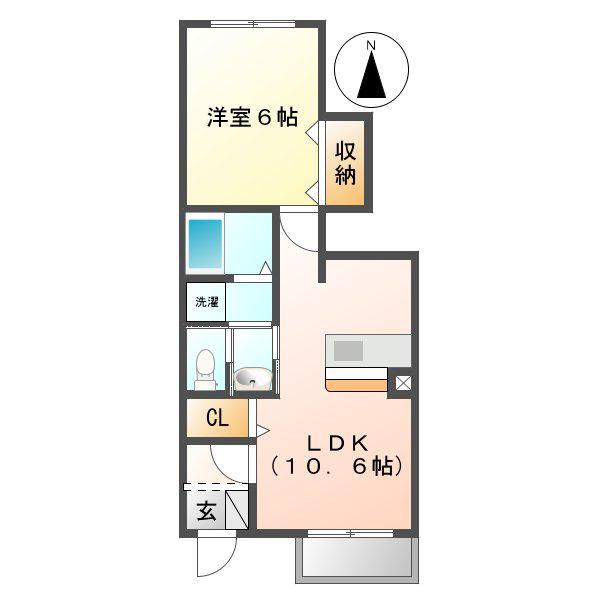 パルティール(1LDK/1階)の間取り写真