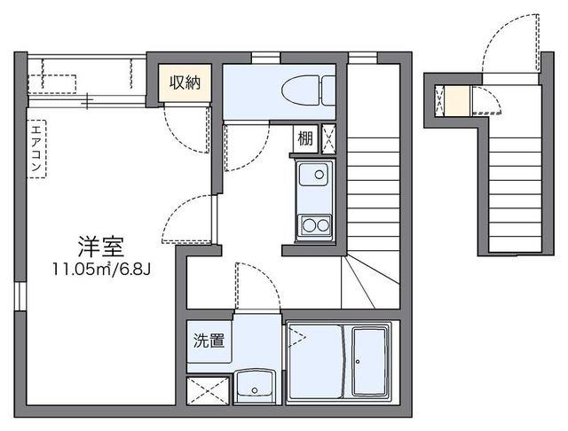 レオネクスト榊(1K/2階)の間取り写真