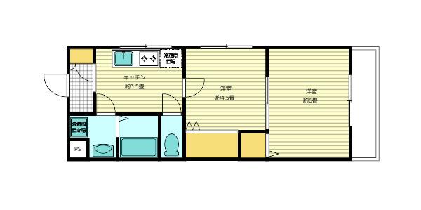 MCH川崎南(2K/2階)の間取り写真