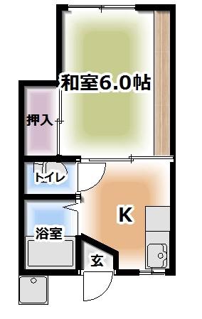 住友ハイツ(ワンルーム/1階)の間取り写真