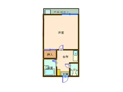 クレインヴィラ(1K/2階)の間取り写真