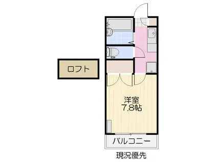 マロングラス泉中央(1K/1階)の間取り写真