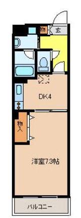 ステーションプラザ菊名(1DK/4階)の間取り写真