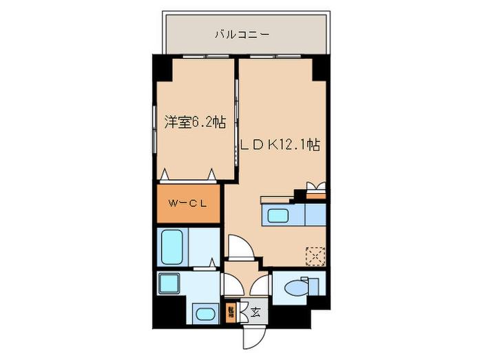グレンパークI番館(1LDK/6階)の間取り写真