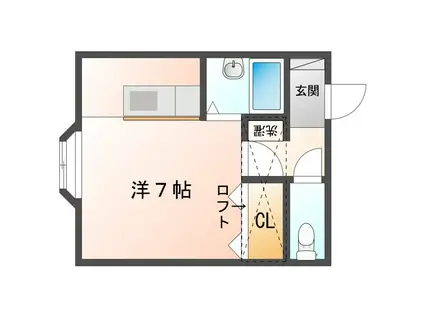 アルタイル・ハウス(1K/1階)の間取り写真