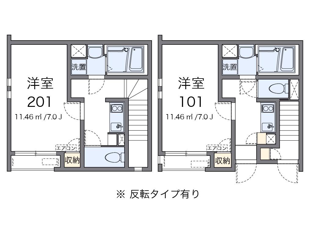 フォレストガーデン(1K/1階)の間取り写真
