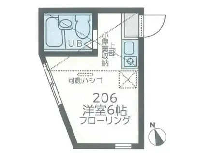 ユナイト安針ブランピア(ワンルーム/2階)の間取り写真