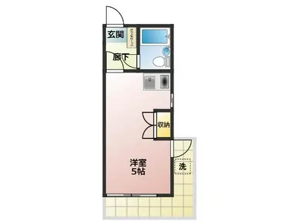 ピュアハウス大和田(ワンルーム/2階)の間取り写真